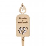 Lesena svečka na pik Nagelj - za vedno v naših srcih